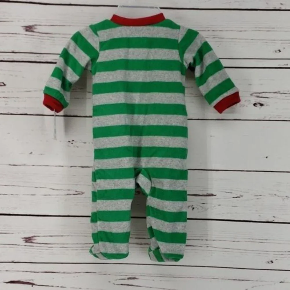 Carter's Child Of Mine Striped‎ Santa foot sleeper
